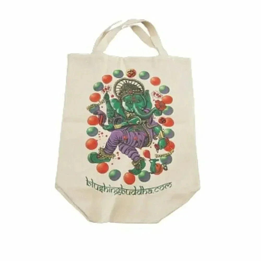 Boho Ganesha Yoga Organic Cotton Canvas Handbag